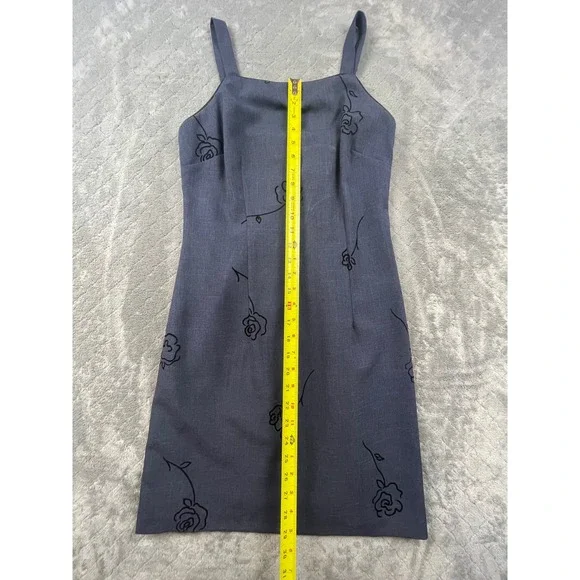 City Triangles Navy Blue Floral Print Square‎ Neck Mini Dress Size S - Picture 6 of 14